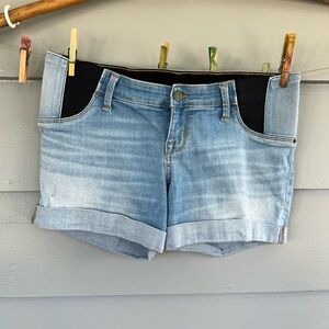 Under Belly Midi Maternity Jean Shorts